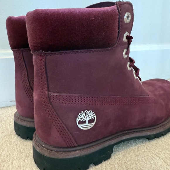Timberland Burgundy Lace-Up Boots - Picture 3 of 5